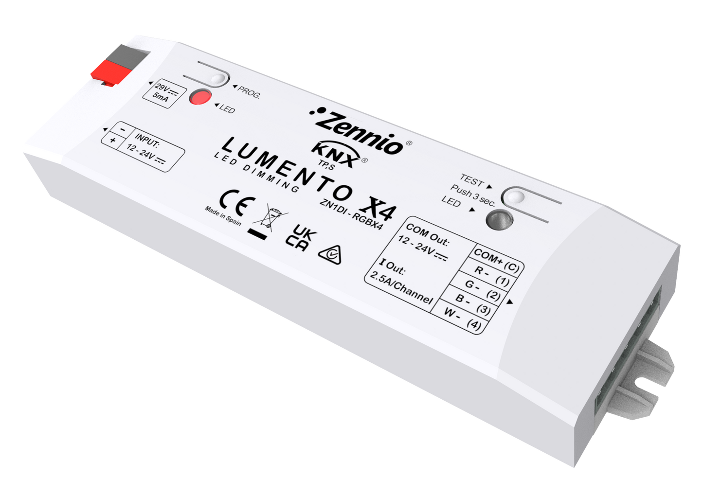 Zennio LUMENTO X4 – 4-channel KNX LED controller (RGBW/Mono)
