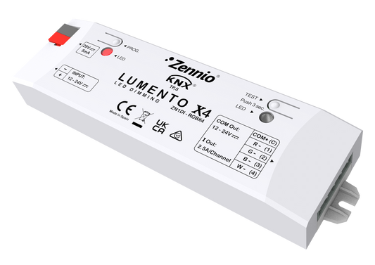 Zennio LUMENTO X4 – 4-channel KNX LED controller (RGBW/Mono)